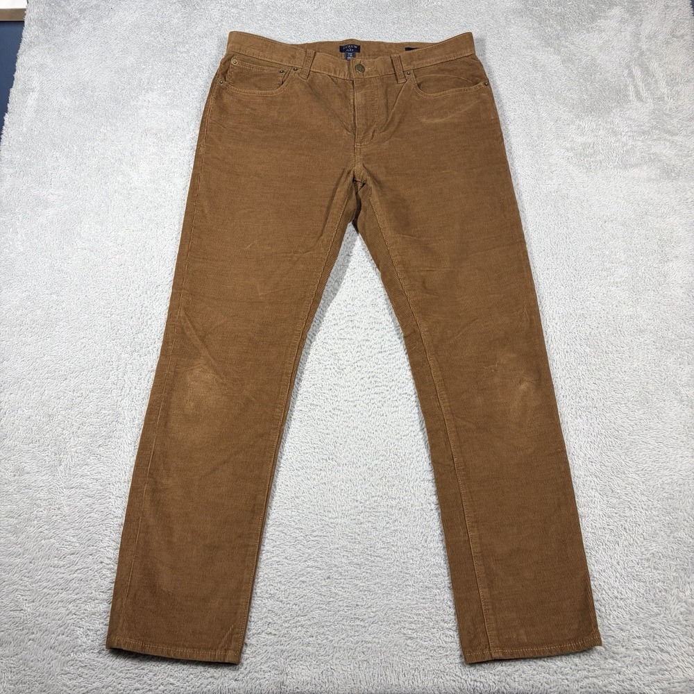 J.Crew Flex Corduroy Pants Mens 32x30 Brown Fall Outdoors Earth Tones Straight